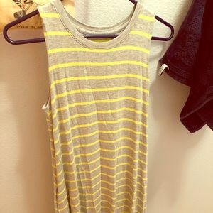 Time and True Sleeveless Striped Midi Dress